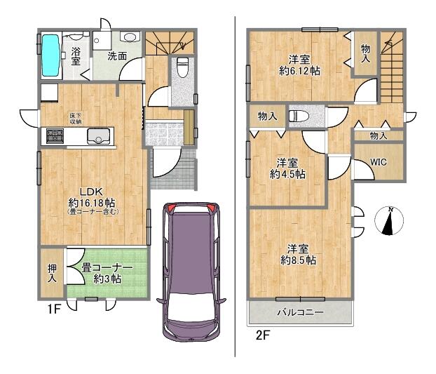 兵庫県明石市の一戸建て | 4590万円 | 3LDK | 93.02m² | Akiyama house finder