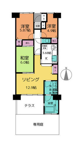 千葉県柏市青葉台２丁目 中古マンション 写真3