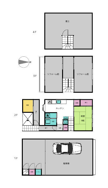 岐阜県岐阜市の一戸建て | 580万円 | 3SDK | 61.82m² | Akiyama house finder
