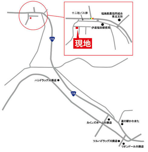 detached 福島県伊達郡川俣町大字羽田字十二社