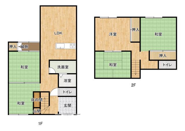 岐阜県岐阜市の一戸建て | 500万円 | 5LDK | 173.42m² | Akiyama house finder