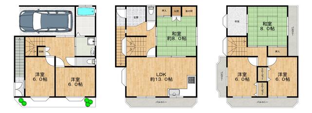 house for sale in Kashiwara, Osaka | ¥24,800,000 | 6LDK | Akiyama hou…