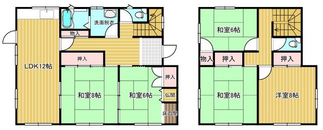 house for sale in 天童市, Yamagata | ¥8,900,000 | 5LDK | Akiyama house f…