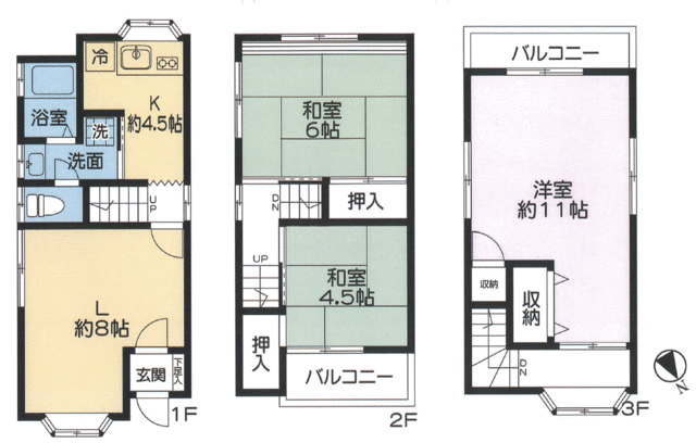 house for sale in Osaka, Osaka | ¥12,500,000 | 3DK | Akiyama house fi…