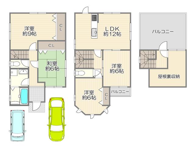 大阪府東大阪市の一戸建て | 2680万円 | 4SLDK | 77.98m² | Akiyama house finder