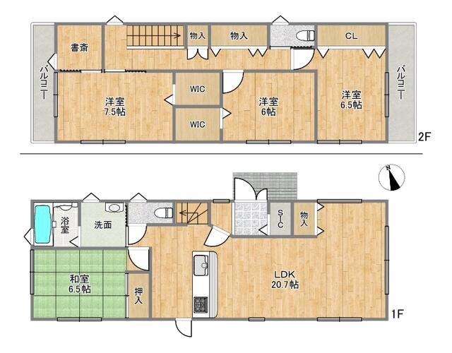 兵庫県神戸市の一戸建て | 4280万円 | 4LDK | 135.5m² | Akiyama house finder