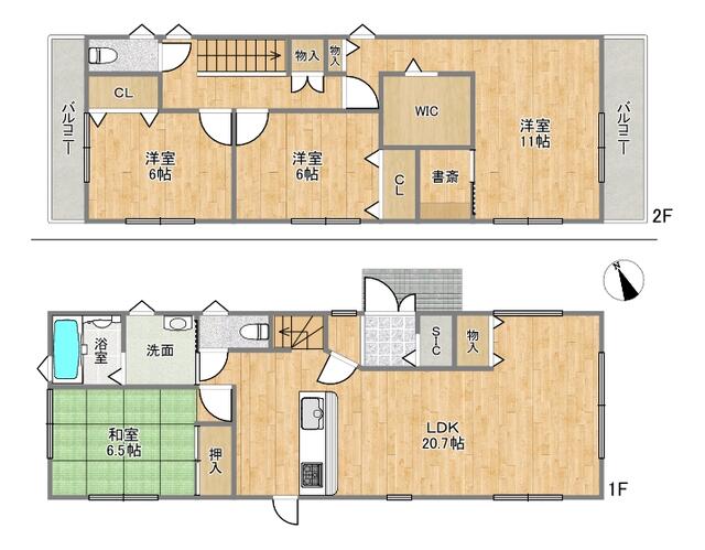 兵庫県神戸市の一戸建て | 4280万円 | 4LDK | 135.5m² | Akiyama house finder