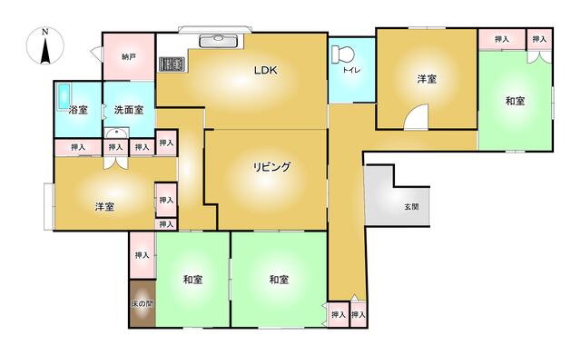 宮城県遠田郡美里町の一戸建て | 600万円 | 6SLDK | 569.98m² | Akiyama house finder