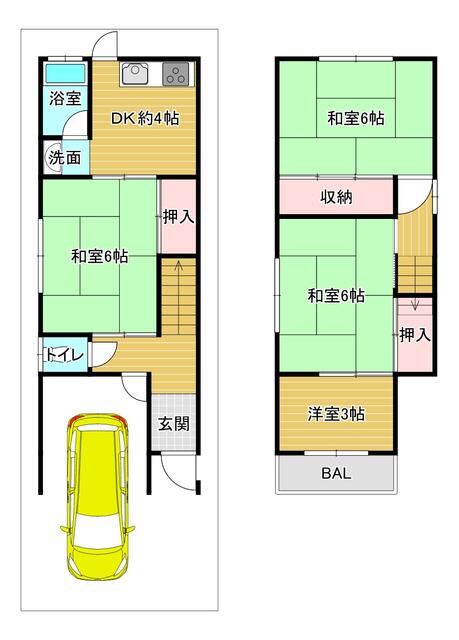 大阪府堺市の一戸建て | 480万円 | 4DK | 59.24m² | Akiyama house finder