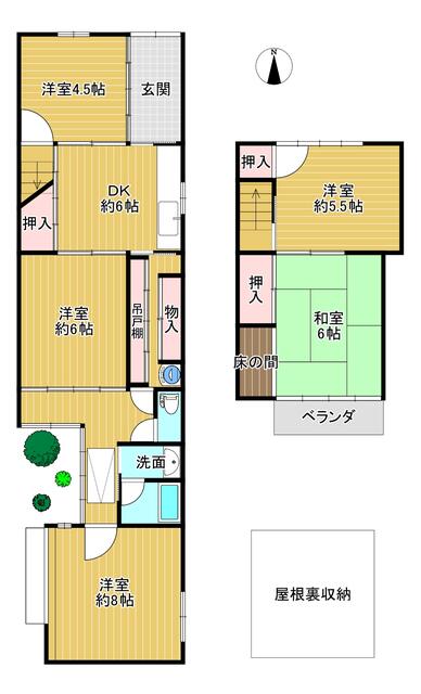 京都府京都市の一戸建て | 3180万円 | 5DK | 79.64m² | Akiyama house finder