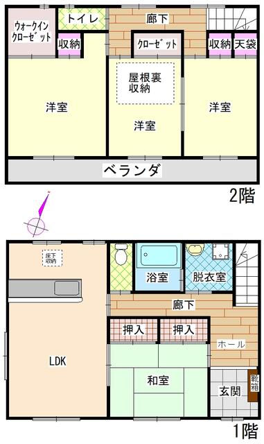 house for sale in 揖斐郡大野町, Gifu | ¥12,900,000 | 4SLDK | Akiyama house…