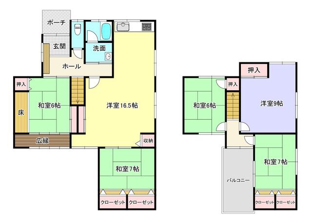 岡山県岡山市の一戸建て | 1480万円 | 5LDK | 190.98m² | Akiyama house finder