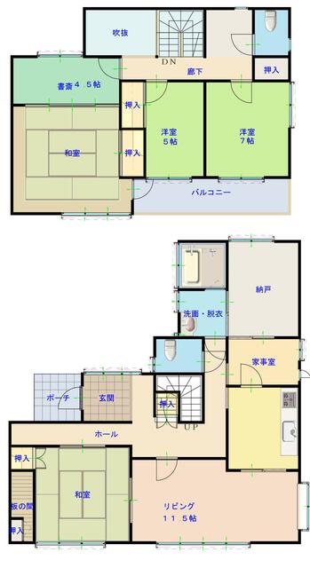 福島県福島市の一戸建て | 2180万円 | 4LDK | 384m² | Akiyama house finder