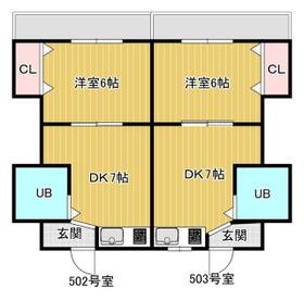 シャトー大淀５０２号室、５０３号室