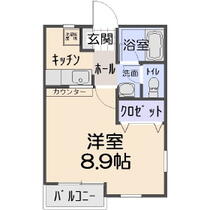 ピエールド富士見 205 ｜ 群馬県館林市富士見町（賃貸アパート1K・2階・28.90㎡） その1