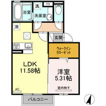 ＫＳ・Ⅱ　Ａ棟 102 ｜ 大分県大分市大字角子原（賃貸アパート1LDK・1階・43.94㎡） その2