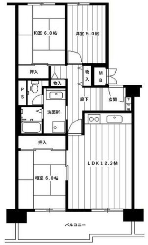 南港コープうしお23号棟_間取り_0