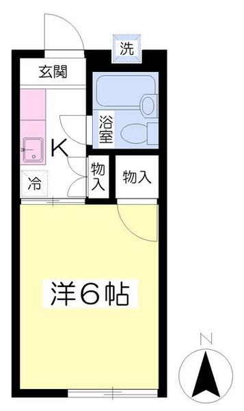 ユカハイツ上連雀 106｜東京都三鷹市上連雀４丁目(賃貸アパート1K・1階・16.43㎡)の写真 その2