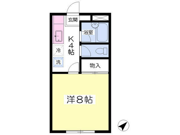 パークサイドレジデンス 102｜宮城県仙台市青葉区旭ケ丘４丁目(賃貸アパート1K・1階・25.87㎡)の写真 その2