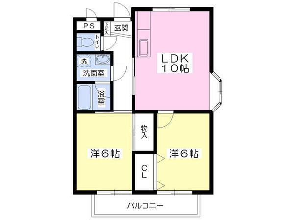 プラムハイツⅡ 101｜群馬県高崎市下小鳥町(賃貸アパート2LDK・1階・50.01㎡)の写真 その2