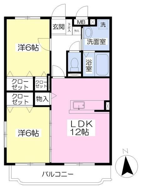 エスポワールⅢ番館 305｜佐賀県鳥栖市田代外町(賃貸マンション2LDK・3階・59.60㎡)の写真 その2