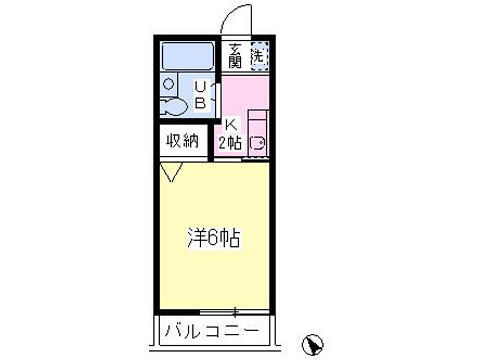 グリーンハイム 203｜東京都八王子市下柚木(賃貸アパート1K・2階・17.55㎡)の写真 その2