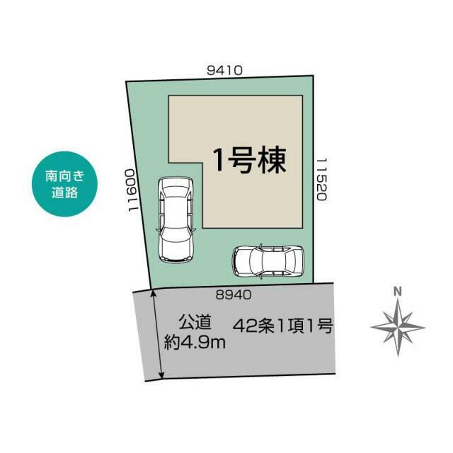 亀岡市篠町広田2丁目1棟 区画図