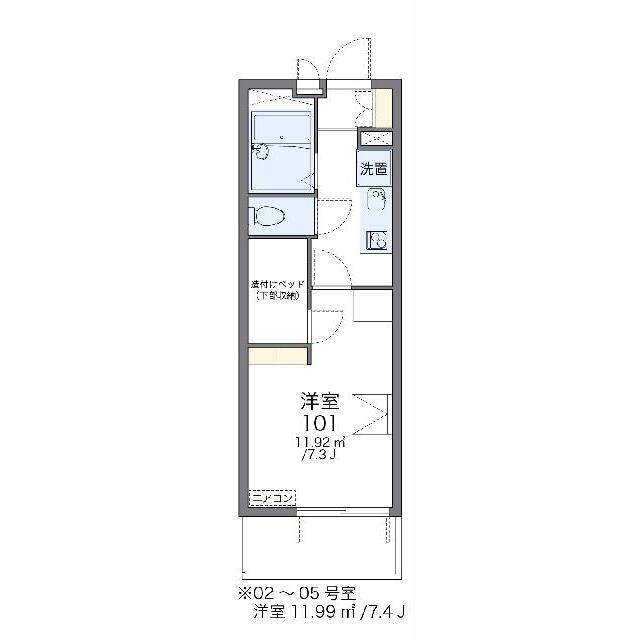 代表的な間取のため実際の間取とは異なる場合があります