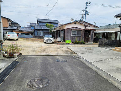 松前町北黒田４９．７２坪売土地　北側道路より