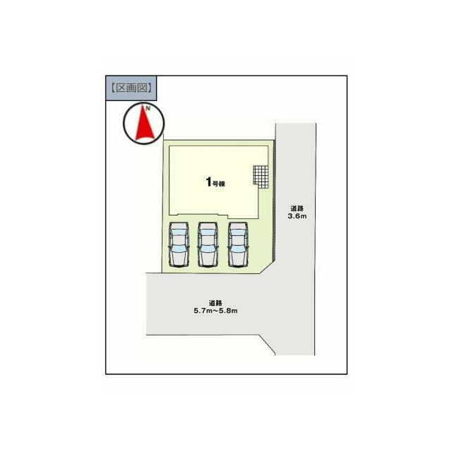 区画図です。角地、1区画のご案内です☆彡