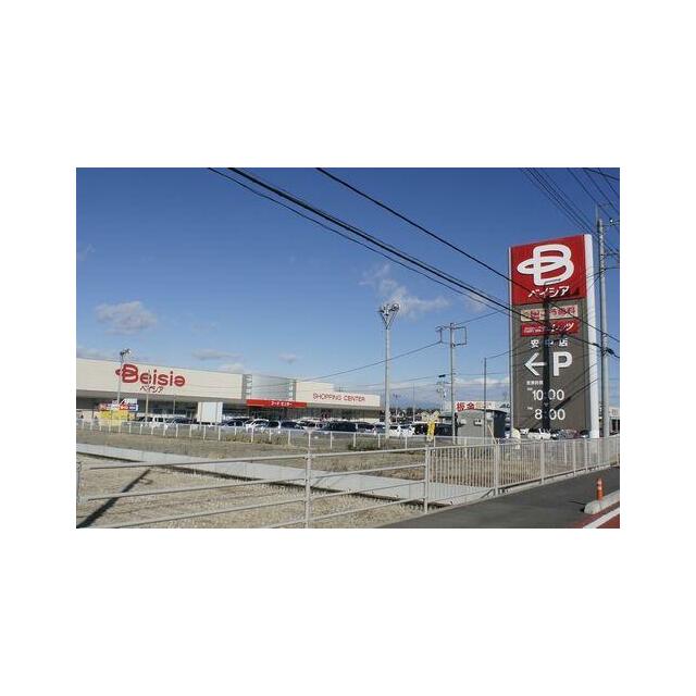 最寄りのスーパー、ベイシア安中店まで徒歩８分（６００ｍ）
