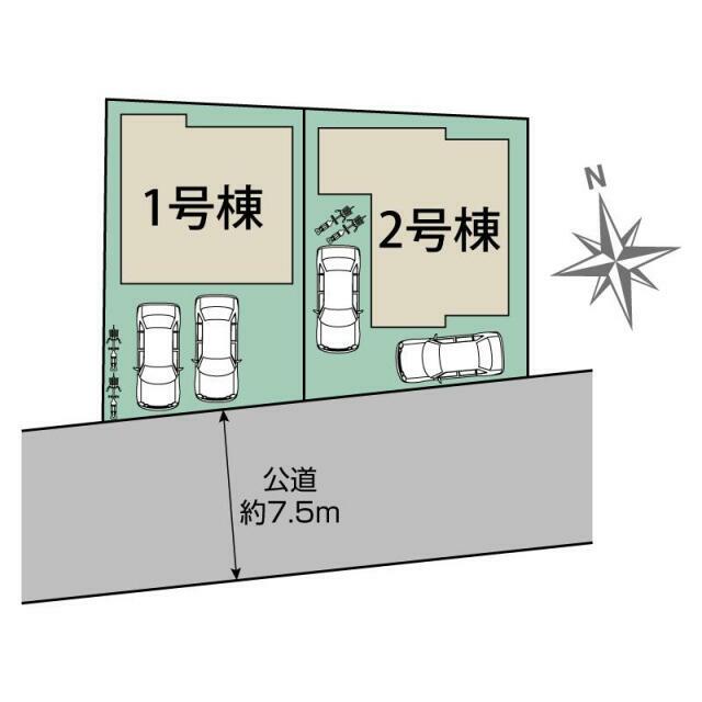 宇都宮市雀の宮6丁目2棟 区画図
