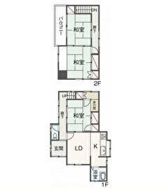 間取り図になります。間取りは３ＬＤＫになります。