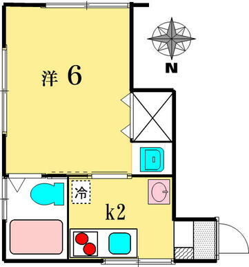 １Ｋタイプ使いやすい間取です。独立洗面化粧台も有ります