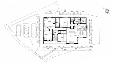 参考プラン立面図・駐車２台可
