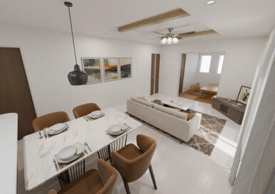 LDK ※家具等をCGで加工しています。家具付き販売ではございません。