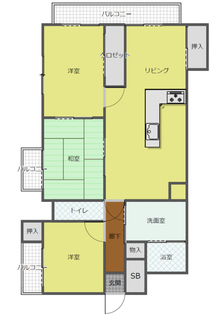 物件画像 ミリオンコーポラス高峰館 5階 3LDK