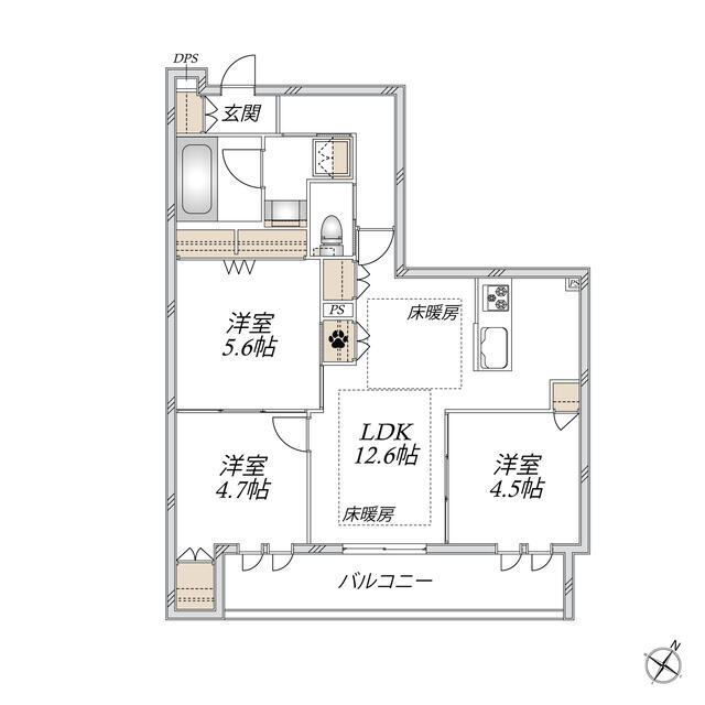 The Primrose at東松戸 403 3LDK 松戸市の新築貸