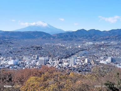 弘法山から見た秦野市の街並み