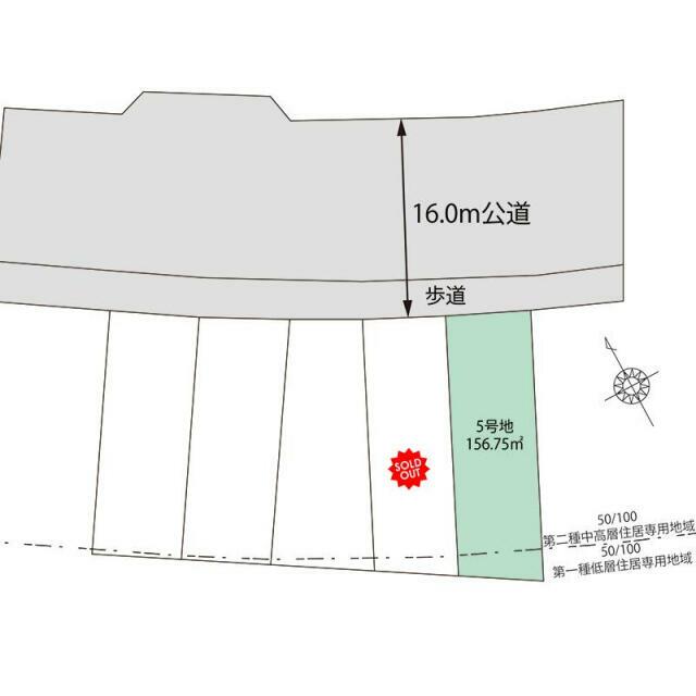 町田市鶴川1丁目5区画 区画図