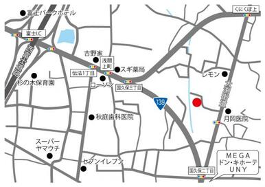 現地周辺案内図