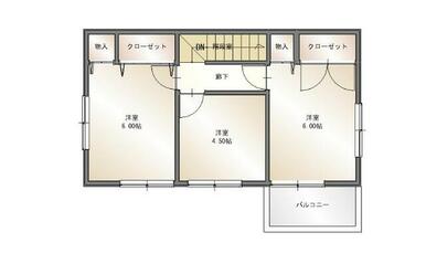 ２階の間取り図