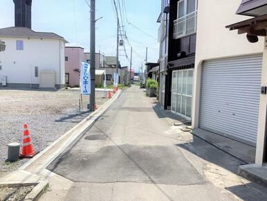 （北から南方向へ撮影）※道路セットバック、電柱移設完了後