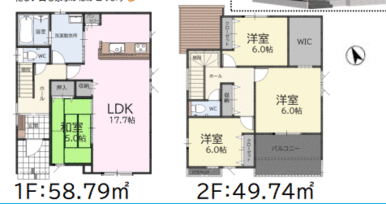 使いやすい４ＬＤＫの間取りです。