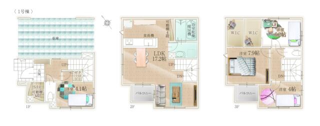 物件画像 福岡市中央区 港３丁目 (大濠公園駅) 3階建 4LDK