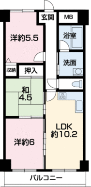 日当たり良好なお部屋です