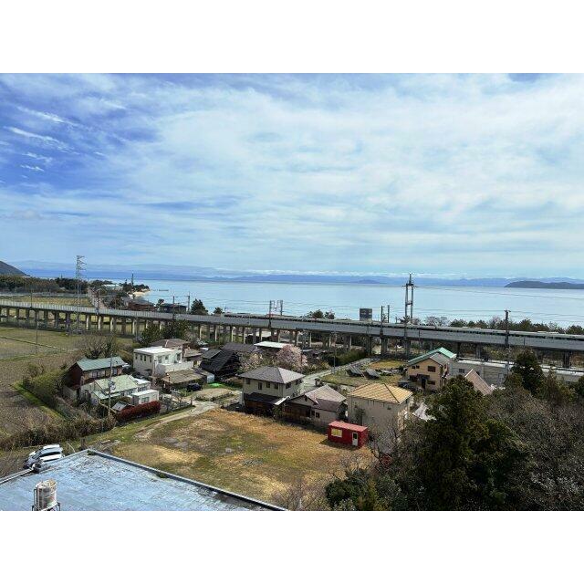ベランダから琵琶湖パノラマ眺望