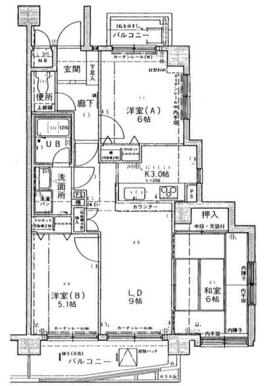 ３ＬＤＫ　６３．４７㎡