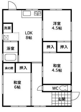 間取り図と相違する場合は現況優先とします