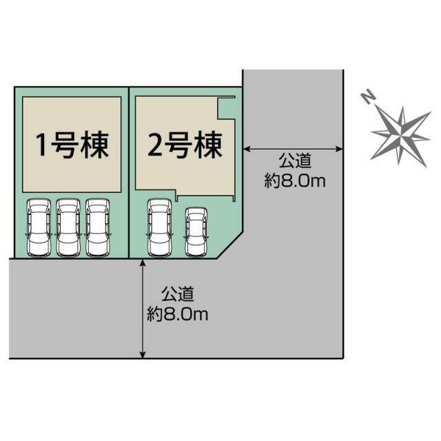 札幌市西区発寒6条14丁目2期2棟 区画図
